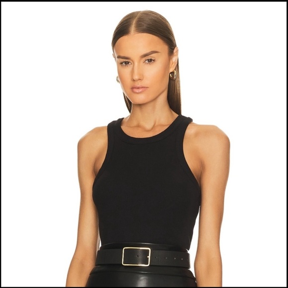 Agolde Tops - Agolde Black Sleeveless Ribbed Top